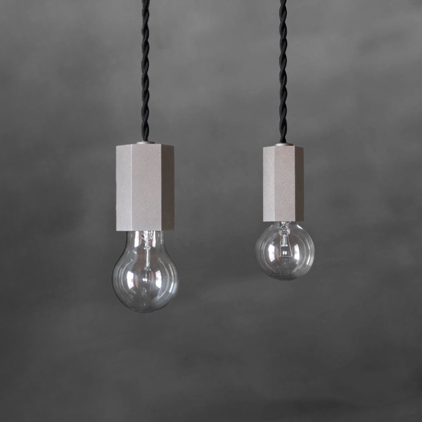 Pendant Light S / L (真鍮灰染め 六角)