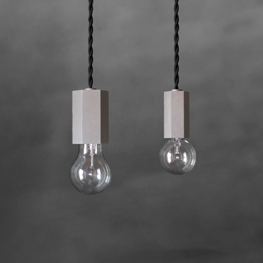 Pendant Light S / L (真鍮灰染め 六角)
