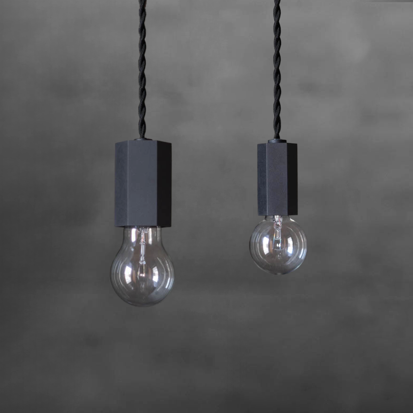 Pendant Light S / L (真鍮黒染め 六角)
