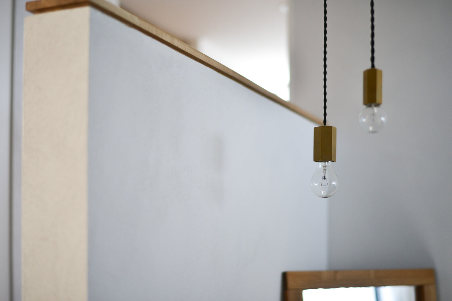 Pendant Light S / L (真鍮無垢 六角)