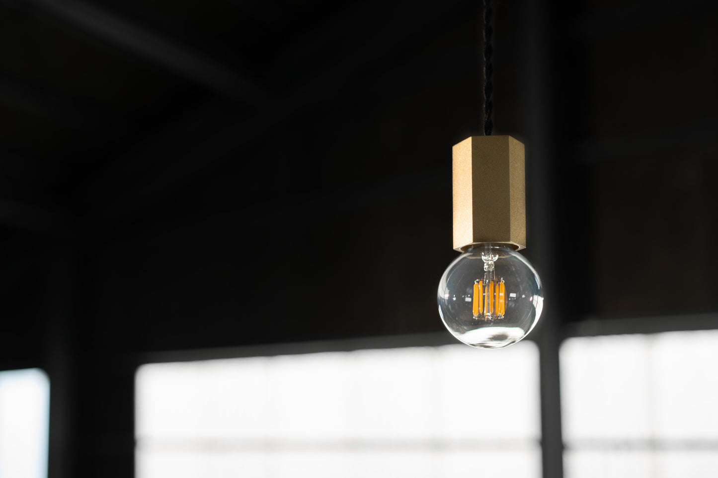 Pendant Light S / L (真鍮無垢 六角)