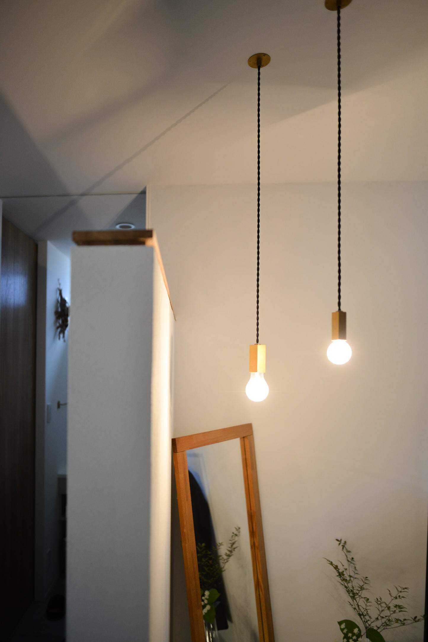 Pendant Light S / L (真鍮無垢 六角)